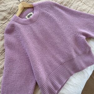 Lilac Knit Crew Neck Sweater